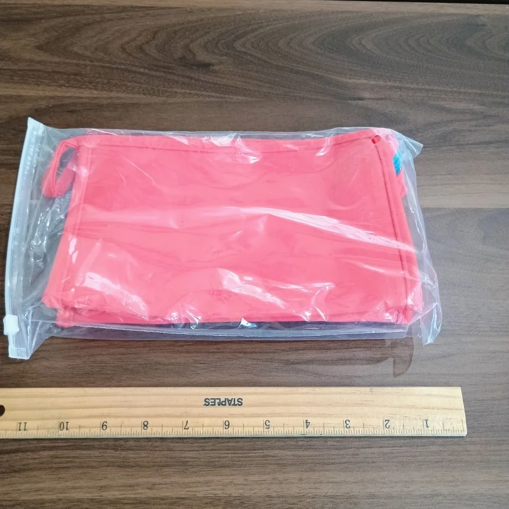 Vibrant Orangish Red Make Up bag Bag